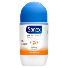 Sanex Dermo чувствительный дезодорант мяч, 50 мл, 6 набор упаковки цена и информация | Дезодоранты | 220.lv