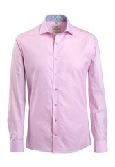 23003S1/Vīriešu krekls Gaiši rozā kontrasts (Slim) Pagarināts +4 cm cena un informācija | Vīriešu krekli | 220.lv
