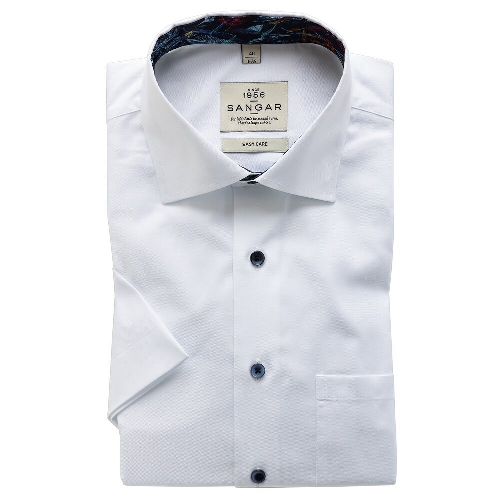 Vīriešu krekls ar īsām piedurknēm Balts (Regular) cena un informācija | Vīriešu krekli | 220.lv