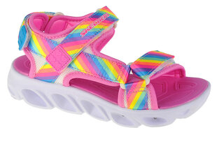 Skechers Hypno Splash-Rainbow Lights, Meiteņu sandales, Dažādu krāsu cena un informācija | Bērnu sandales | 220.lv