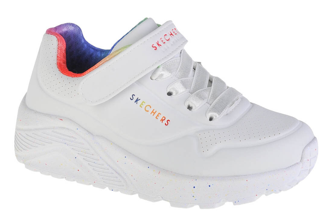 Skechers Uno Lite Rainbow Specks, Meiteņu sporta apavi, Balta cena un informācija | Sporta apavi bērniem | 220.lv