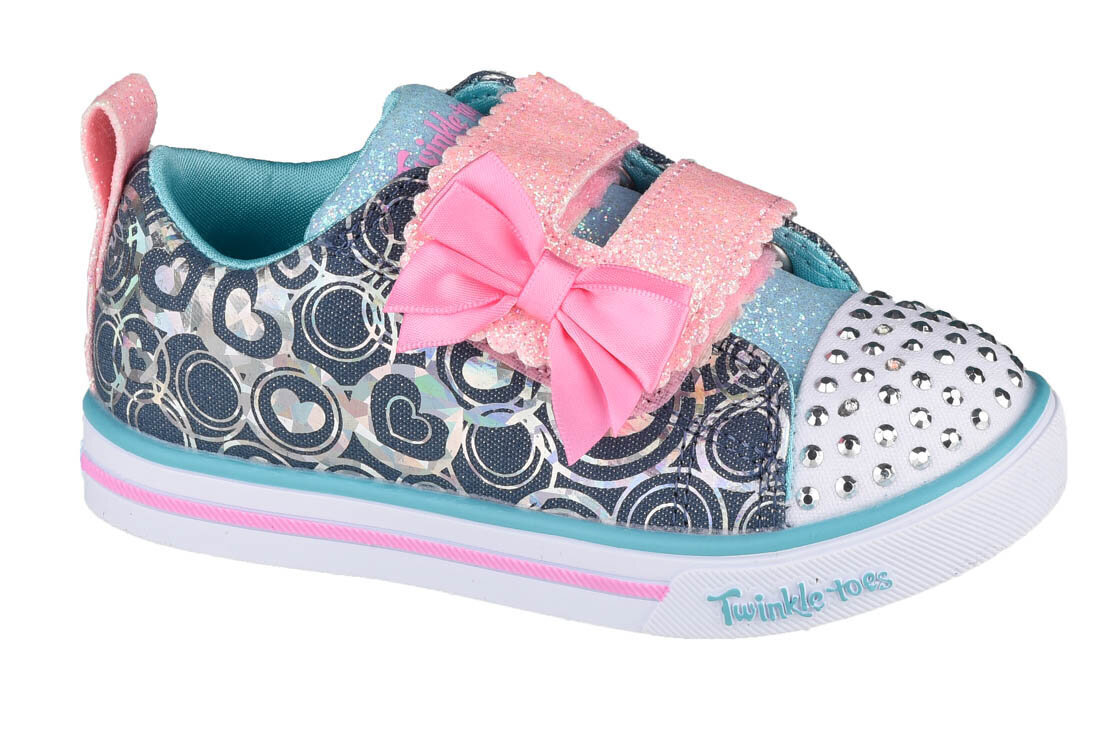 Skechers Sparkle Lite-Lil Heartsland, Meiteņu sporta apavi, Pelēka cena un informācija | Sporta apavi bērniem | 220.lv