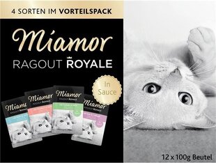 Miamor ar gaļu un zivīm, 12x100g цена и информация | Консервы для котов | 220.lv