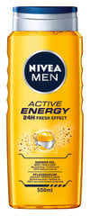 Dušas želeja vīriešiem Nivea Men Active Energy, 6 x 500 ml cena un informācija | Dušas želejas, eļļas | 220.lv
