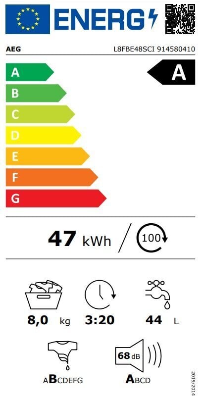 AEG L8FBE48SCI cena un informācija | Veļas mašīnas | 220.lv