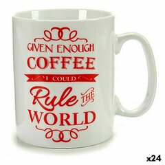 Кружка Mug Coffee Фарфор Красный Белый 500 ml 24 штук цена и информация | Стаканы, фужеры, кувшины | 220.lv