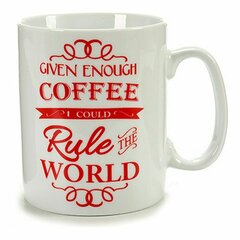 Кружка Mug Coffee Фарфор Красный Белый 500 ml 24 штук цена и информация | Стаканы, фужеры, кувшины | 220.lv