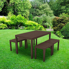 Комплект садовой мебели Ipae-Progarden Samona, коричневый цвет цена и информация | Комплекты уличной мебели | 220.lv