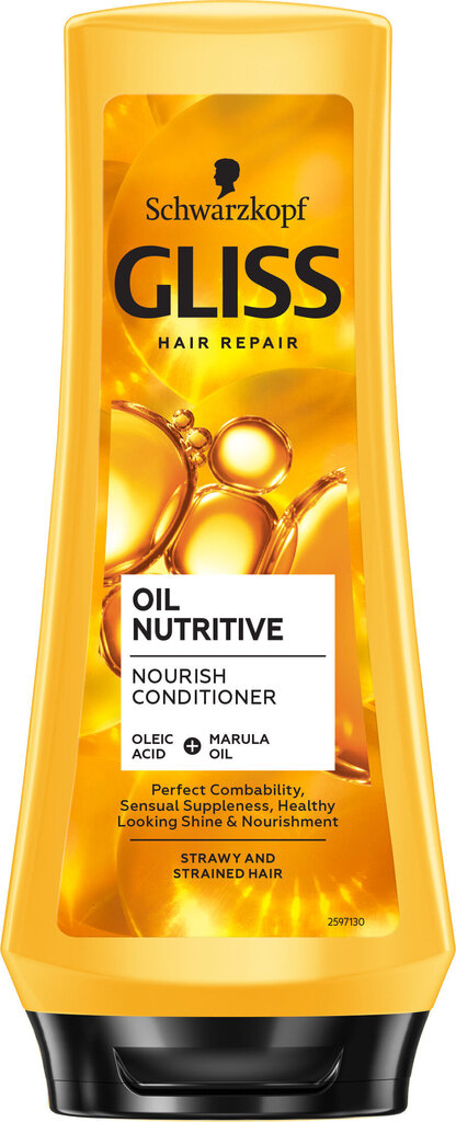 Matu balzams Gliss Oil Nutritive, 3 x 200 ml cena un informācija | Matu kondicionieri, balzāmi | 220.lv