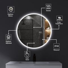 LED spogulis Madrid 60см Bluetooth, Anti-fog, Dimmer, Color change цена и информация | Зеркала в ванную | 220.lv