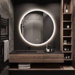 LED spogulis Madrid, 80 cm cena un informācija | Vannas istabas spoguļi | 220.lv