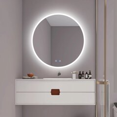 LED spogulis Normandy 60см Anti-fog, Dimmer, Color change cena un informācija | Vannas istabas spoguļi | 220.lv