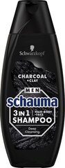 Schaum Men 3 в 1 шампунь для угля и глины, 400 мл, 5 набор упаковки цена и информация | Шампуни | 220.lv