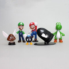 Набор фигурок Super Mario Bros., 6 штук цена и информация | Конструктор автомобилей игрушки для мальчиков | 220.lv