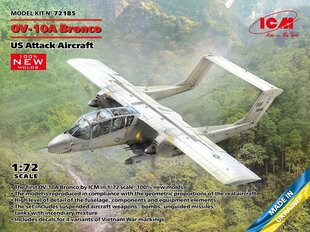 Līmējošais modelis ICM 72185 US Attack Aircraft OV-10А Bronco 1/72 cena un informācija | Līmējamie modeļi | 220.lv