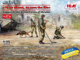 Līmējošais modelis ICM 35753 Sappers of the Armed Forces of Ukraine 1/35 cena un informācija | Līmējamie modeļi | 220.lv