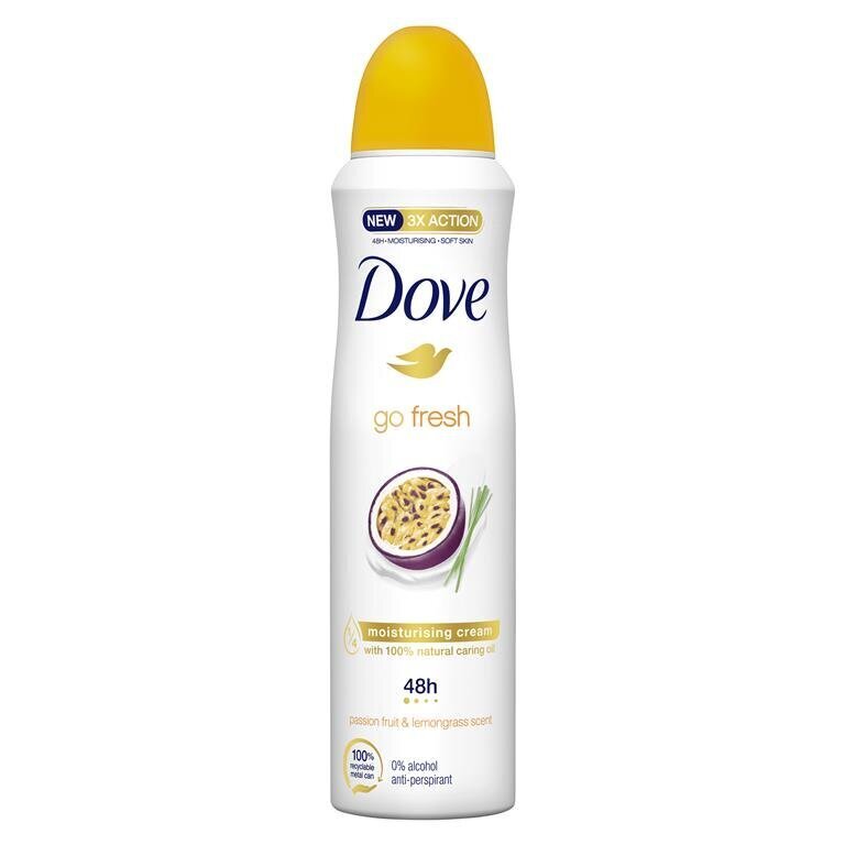 Izsmidzināms pretsviedru līdzeklis, Dove Go Fresh, pasifloras zieds, 6 x 150 ml цена и информация | Dezodoranti | 220.lv