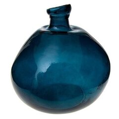 Perdibto stikla vāze Zila, zila, 33cm cena un informācija | Vāzes | 220.lv