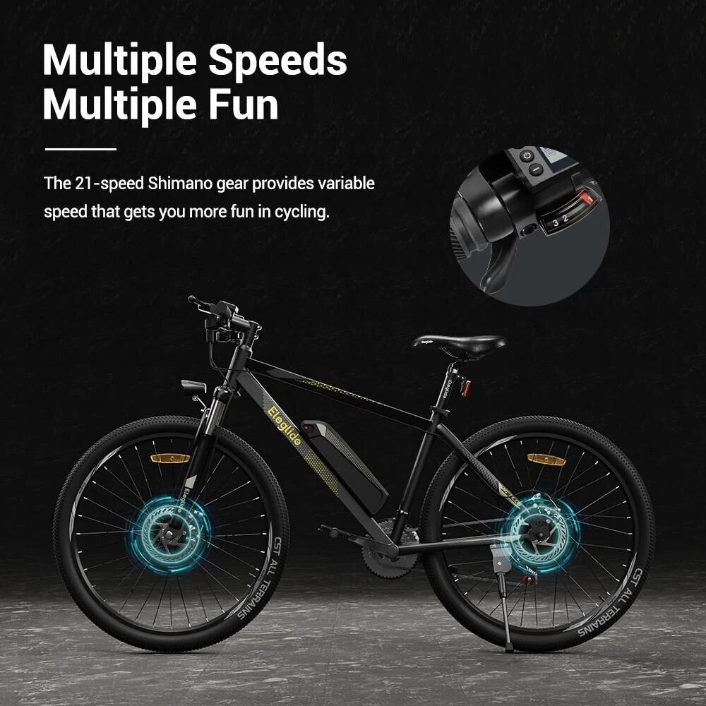 Elektriskais velosipēds Eleglide M1 Plus, 27,5", melns, 12,5Ah цена и информация | Elektrovelosipēdi | 220.lv