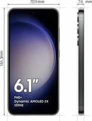 Смартфоны Samsung Galaxy S23 Чёрный 256 GB 6,1" цена и информация | Мобильные телефоны | 220.lv