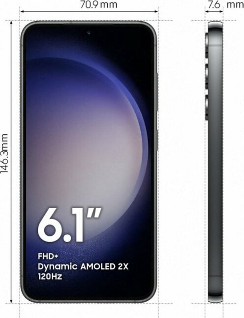Samsung Viedtālruņi Samsung Galaxy S23 Melns 256 GB 6,1" цена и информация | Mobilie telefoni | 220.lv