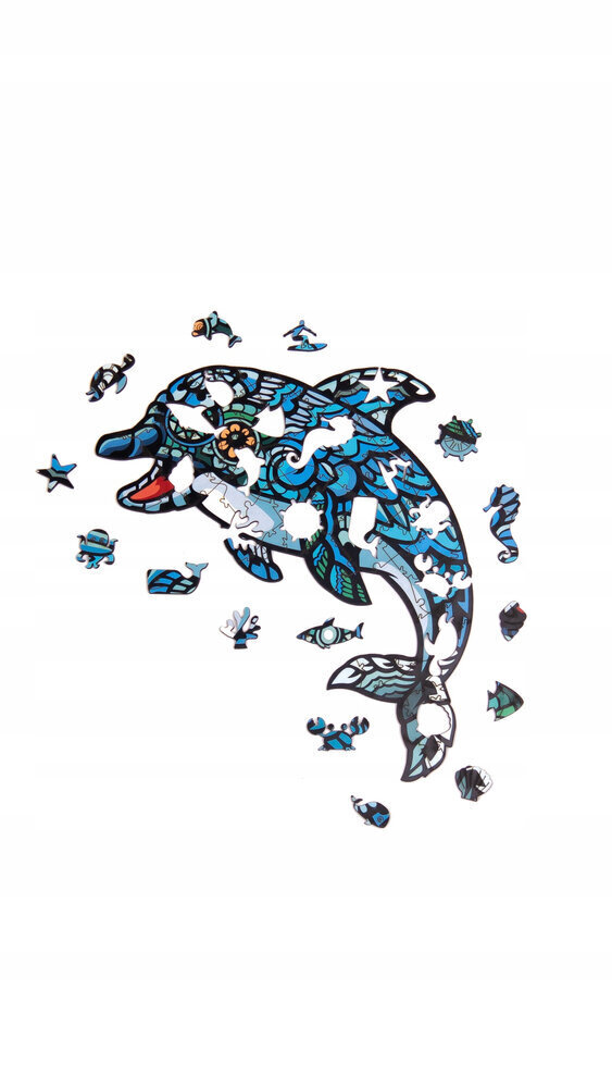 Koka puzle PuzzleOK EKO Delfīns, 84 d. cena un informācija | Puzles, 3D puzles | 220.lv