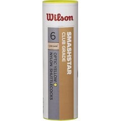 Флаеры для бадминтона Wilson Smashstar 6SZT, 6 шт., желтого цвета цена и информация | Бадминтон | 220.lv