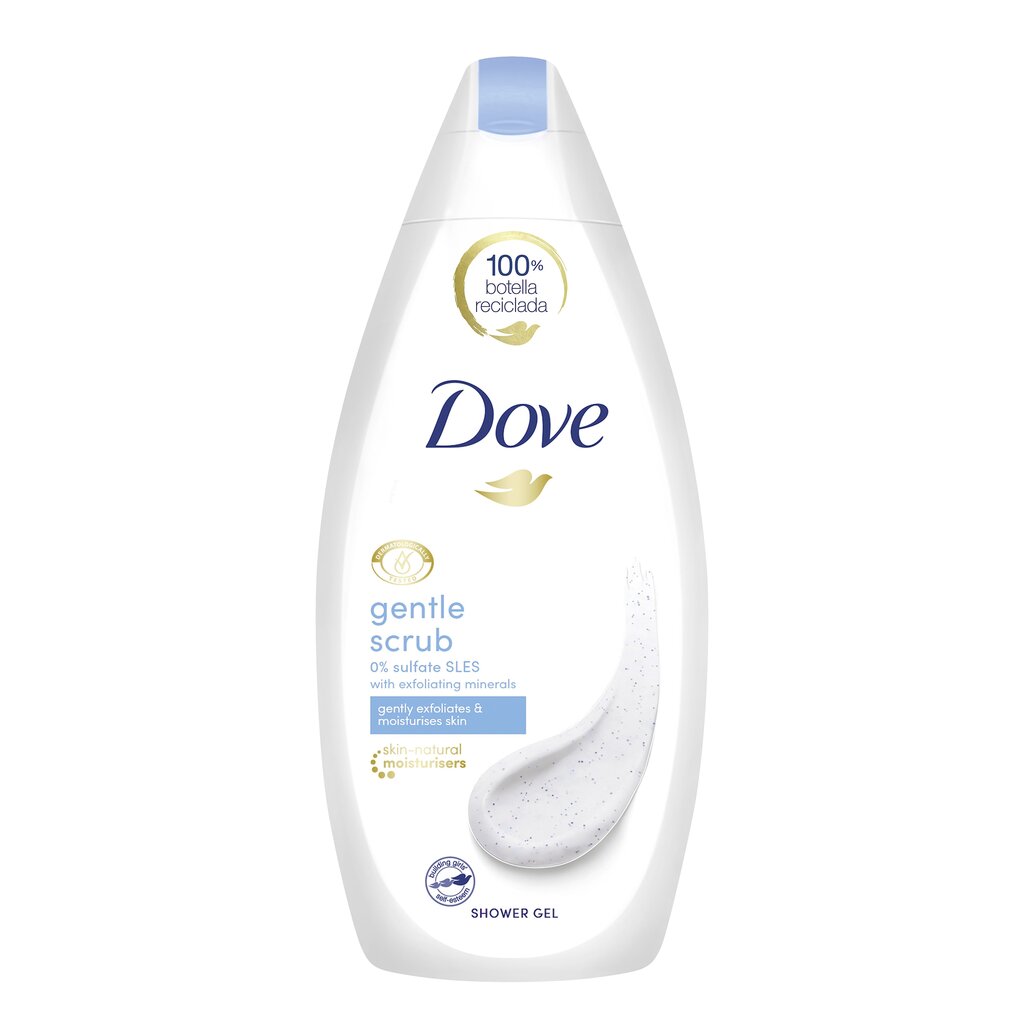 Dušas želeja Dove Gentle Scrub, 6 x 500 ml cena un informācija | Dušas želejas, eļļas | 220.lv