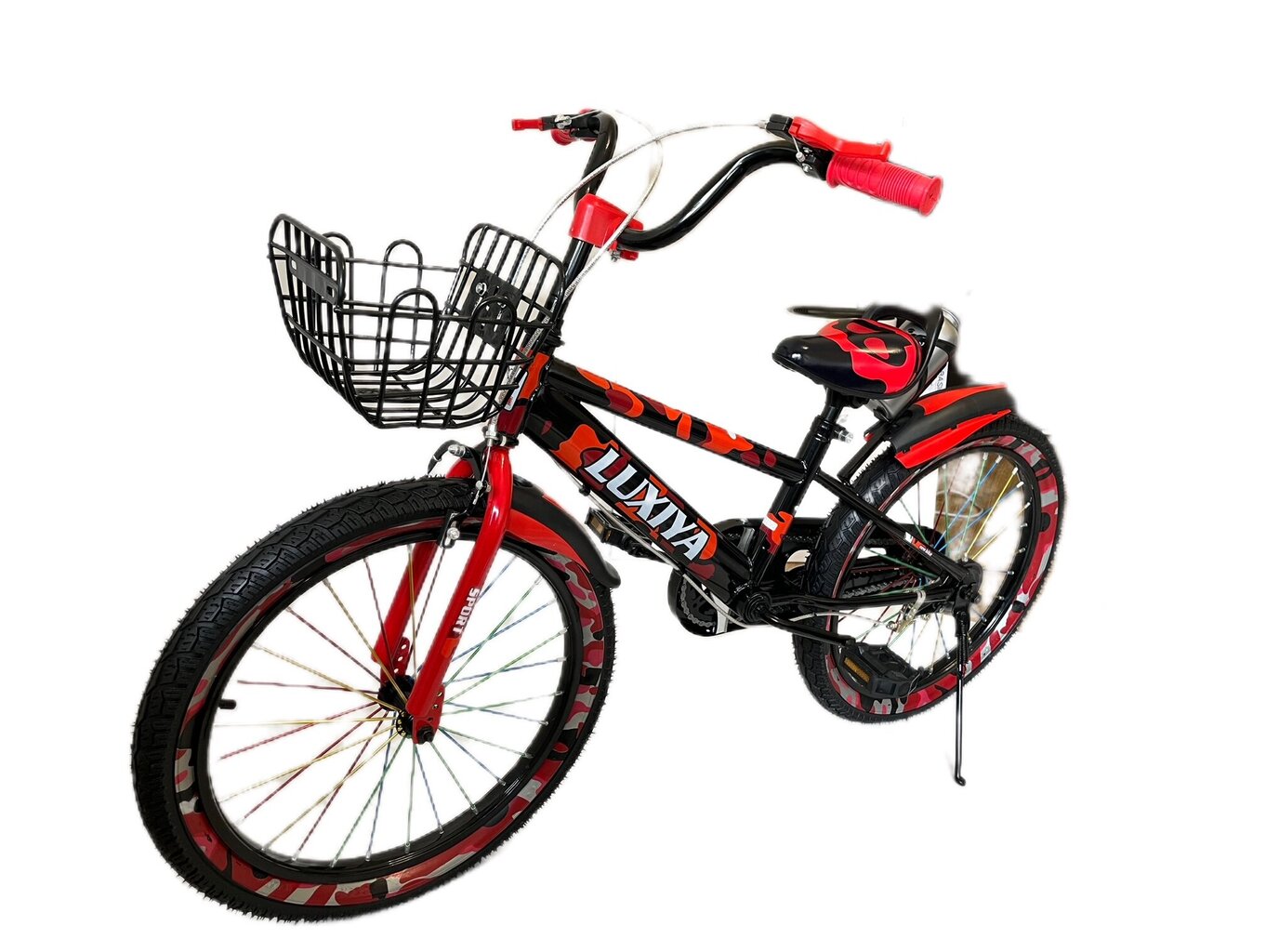 Bērnu velosipēds Luxiya 20'', sarkans- melns cena un informācija | Velosipēdi | 220.lv