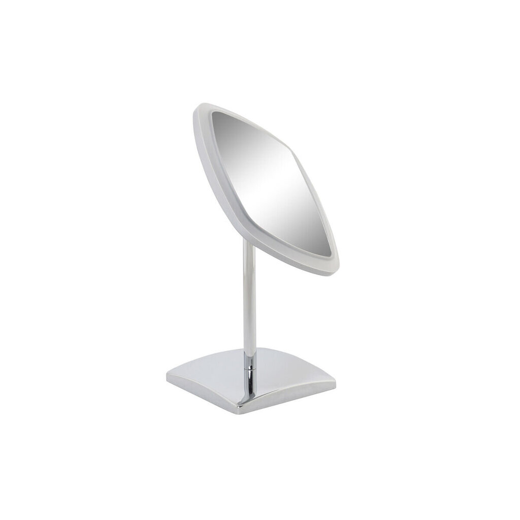 Palielināmais Spogulis ar LED DKD Home Decor 17 x 13 x 30,5 cm Sudrabains Metāls cena un informācija | Vannas istabas aksesuāri | 220.lv