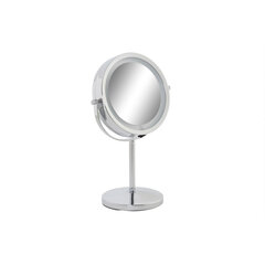 Palielināmais Spogulis ar LED DKD Home Decor 21,5 x 13,5 x 32,5 cm Sudrabains Metāls cena un informācija | Vannas istabas aksesuāri | 220.lv
