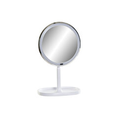 Palielināmais Spogulis ar LED DKD Home Decor 20 x 20 x 33 cm Balts Plastmasa cena un informācija | Vannas istabas aksesuāri | 220.lv