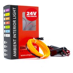 Светодиодная лента EinParts для украшения автомобиля 24B - длина 1M, цвет Оранжевый цена и информация | Части салона автомобиля | 220.lv
