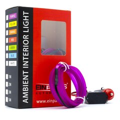 EinParts LED gaismas sloksne auto dekorēšanai 12V - garums 1M, krāsa Violeta cena un informācija | Automašīnas salona daļas | 220.lv