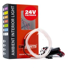 EinParts LED gaismas sloksne auto dekorēšanai 24V - garums 1M, krāsa Balts cena un informācija | Automašīnas salona daļas | 220.lv