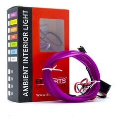 EinParts LED gaismas sloksne auto dekorēšanai 12V - garums 3M, krāsa Violeta cena un informācija | Automašīnas salona daļas | 220.lv