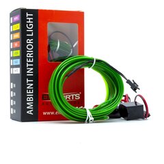 EinParts LED gaismas sloksne auto dekorēšanai 12V - garums 5M, krāsa Zaļš cena un informācija | Automašīnas salona daļas | 220.lv