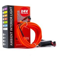 EinParts LED gaismas sloksne auto dekorēšanai 24V - garums 5M, krāsa Sarkan cena un informācija | Automašīnas salona daļas | 220.lv