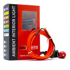 EinParts LED gaismas sloksne auto dekorēšanai 12V - garums 2M, krāsa Sarkan cena un informācija | Automašīnas salona daļas | 220.lv