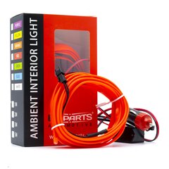 EinParts LED gaismas sloksne auto dekorēšanai 12V - garums 3M, krāsa Sarkan cena un informācija | Automašīnas salona daļas | 220.lv