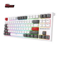 Bezvadu klaviatūra Royale Kludge RK R87, balts cena un informācija | Klaviatūras | 220.lv