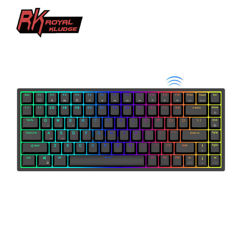 Bezvadu klaviatūra Royal Kludge RK84, melns cena un informācija | Klaviatūras | 220.lv