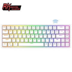 Bezvadu klaviatūra Royal Kludge RK G68, balts cena un informācija | Klaviatūras | 220.lv