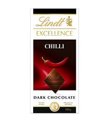 Lindt Excellence Dark Chocolate с перцем чили, 100 г, 10 упаковок цена и информация | Конфетки | 220.lv