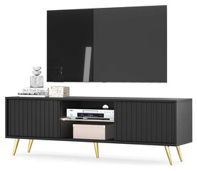 ТВ столик Selsey Bello 135 см, цвет черный/золотой цена и информация | Тумбы под телевизор | 220.lv