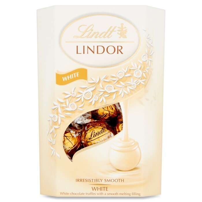 Lindt Lindor baltās šokolādes bumbiņas, 200 g, 8 iepakojuma komplekts cena un informācija | Saldumi | 220.lv