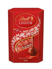 Lindt Lindor piena šokolādes bumbiņas, 200 g, 4 iepakojuma komplekts cena un informācija | Saldumi | 220.lv