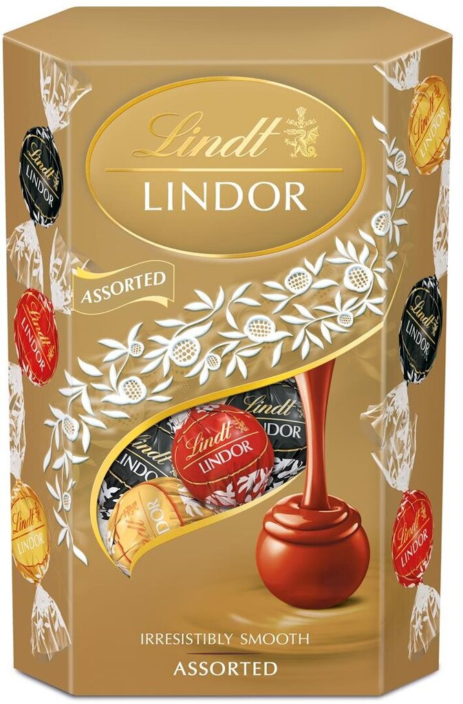 Lindt Lindor dažāda veida šokolādes bumbiņas, 200 g, 4 iepakojuma komplekts cena un informācija | Saldumi | 220.lv