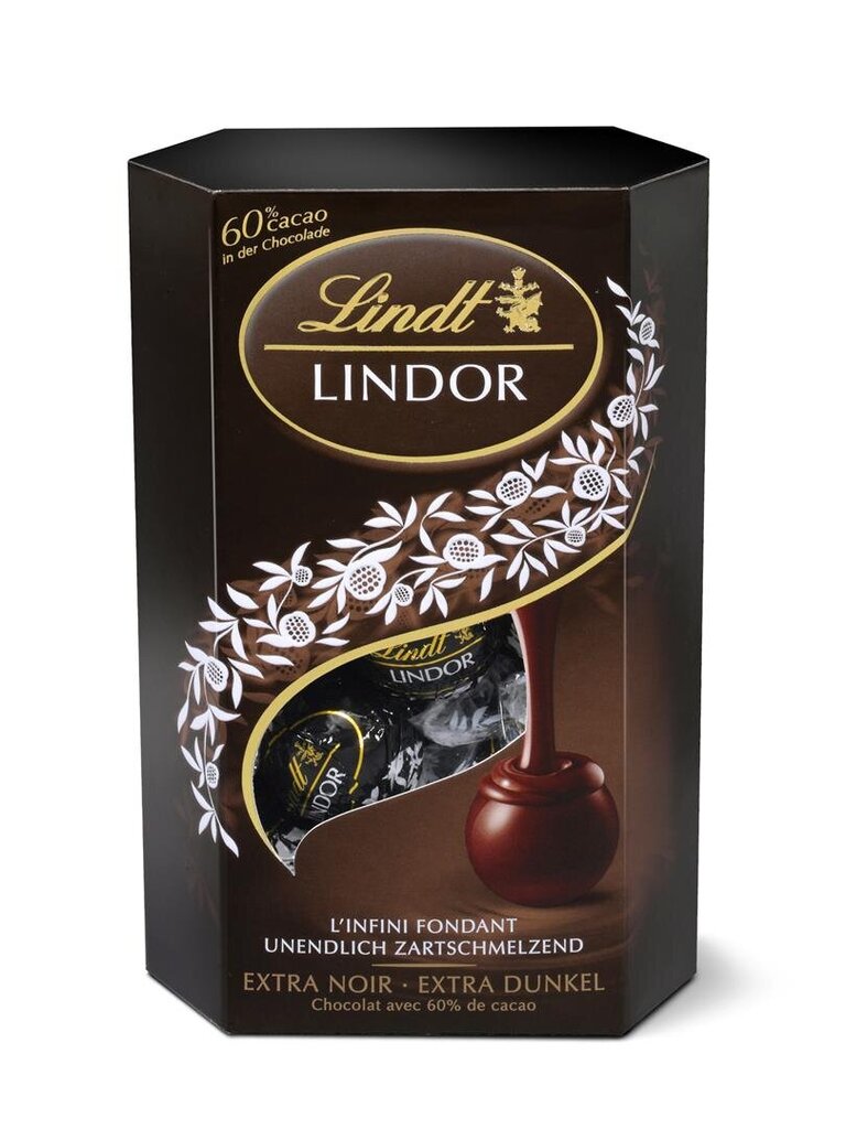 Lindt Lindor melnās šokolādes (60%) bumbiņas, 200 g, 8 iepakojuma komplekts cena un informācija | Saldumi | 220.lv