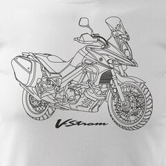 SUZUKI VSTROM V-STROM DL650 vīriešu motocikla t-krekls ar motociklu 194-7 cena un informācija | Vīriešu T-krekli | 220.lv